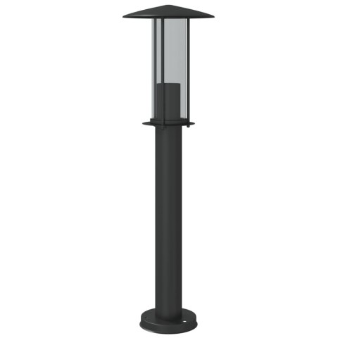 LAMPY OGRODOWE NA SŁUPKU 3 SZT. CZARNE 60CM STAL