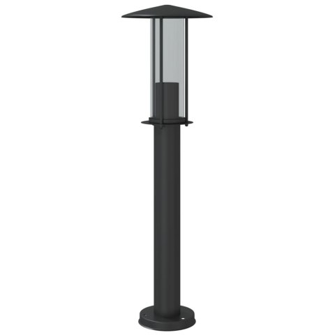 LAMPY OGRODOWE NA SŁUPKU 3 SZT. CZARNE 60CM STAL