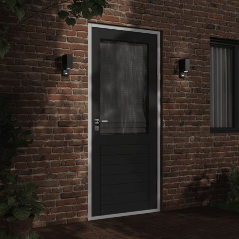 ZEWNĘTRZNE KINKIETY Z CZUJNIKAMI 2 SZT. CZARNE ALUMINIUM