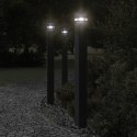 ZEWNĘTRZNE LAMPY STOJĄCE 3 SZT. CZARNE 110CM ALUMINIUM