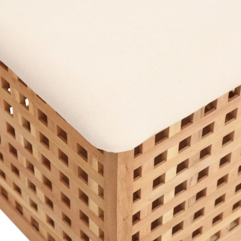 STOŁEK DO ŁAZIENKI 48X47,5X52CM LITE DREWNO ORZECHOWE