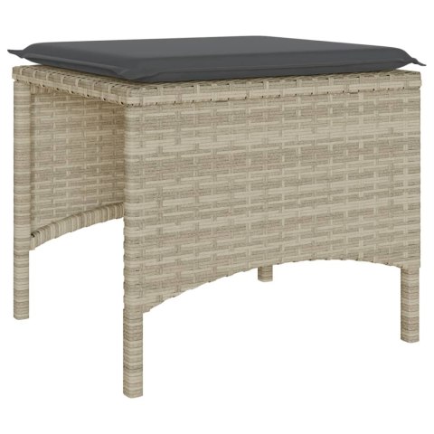 2-OS. SOFA OGRODOWA ZE STOLIKIEM I STOŁKAMI JASNOSZARA