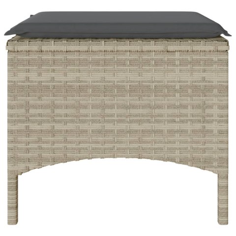 2-OS. SOFA OGRODOWA ZE STOLIKIEM I STOŁKAMI JASNOSZARA