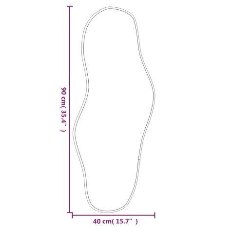 LUSTRO ŚCIENNE CZARNE 90X40CM