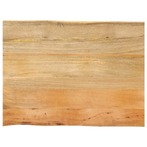 BLAT STOŁU 70X60X2,5CM NATURALNA KRAWĘDŹ LITE DREWNO MANGO