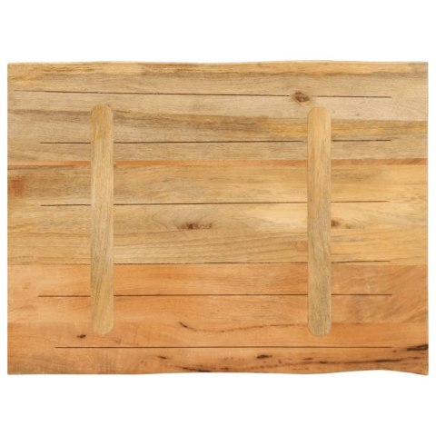 BLAT STOŁU 70X60X2,5CM NATURALNA KRAWĘDŹ LITE DREWNO MANGO