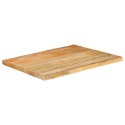 BLAT STOŁU 90X60X2,5CM NATURALNA KRAWĘDŹ LITE DREWNO MANGO