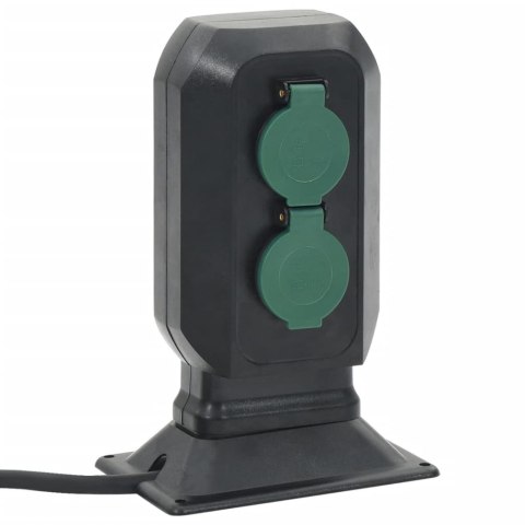 ROZGAŁĘŹNIK OGRODOWY Z KOŁKIEM 4 GNIAZDA CZARNO-ZIELONY