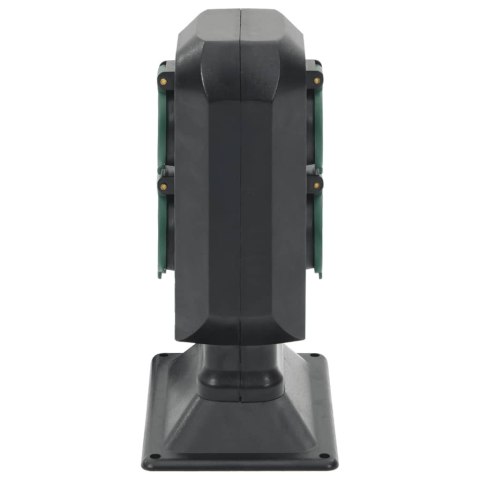 ROZGAŁĘŹNIK OGRODOWY Z KOŁKIEM 4 GNIAZDA CZARNO-ZIELONY