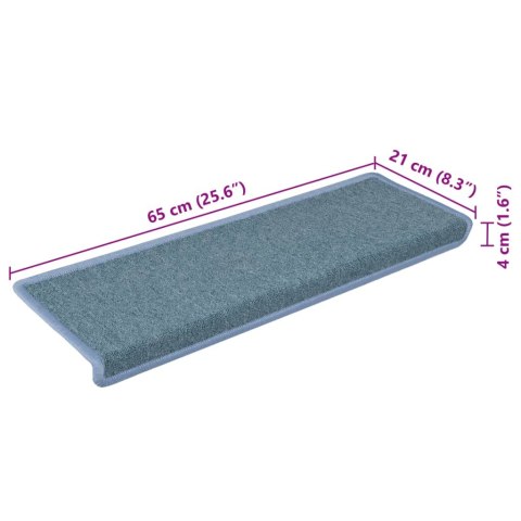 NAKŁADKI NA SCHODY 15 SZT. 65X21X4CM NIEBIESKIE