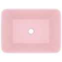 LUKSUSOWA UMYWALKA MATOWY RÓŻ 41X30X12CM CERAMICZNA