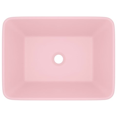 LUKSUSOWA UMYWALKA MATOWY RÓŻ 41X30X12CM CERAMICZNA