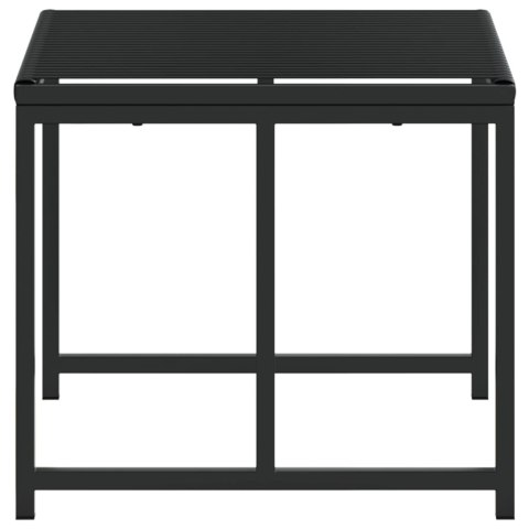 STOŁKI OGRODOWE 4 SZT. CZARNE POLIRATTAN