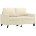 2-OSOBOWA SOFA KREMOWY 120CM SZTUCZNA SKÓRA