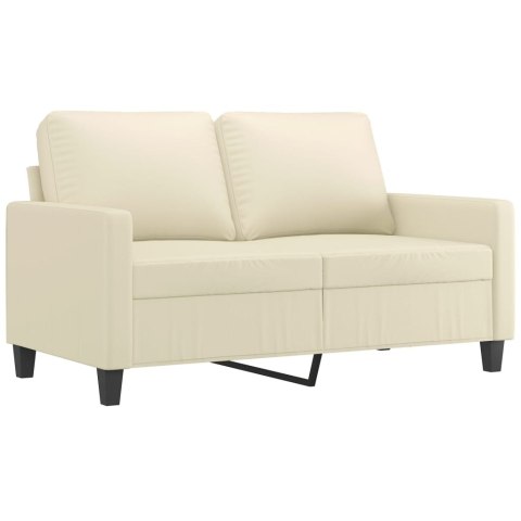 2-OSOBOWA SOFA KREMOWY 120CM SZTUCZNA SKÓRA