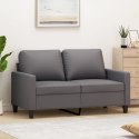 2-OSOBOWA SOFA SZARY 120CM SZTUCZNA SKÓRA