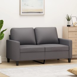 2-OSOBOWA SOFA SZARY 120CM SZTUCZNA SKÓRA