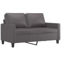 2-OSOBOWA SOFA SZARY 120CM SZTUCZNA SKÓRA