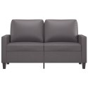2-OSOBOWA SOFA SZARY 120CM SZTUCZNA SKÓRA