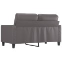 2-OSOBOWA SOFA SZARY 120CM SZTUCZNA SKÓRA