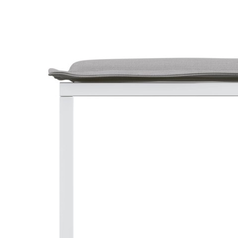 KRZESŁA OGRODOWE Z PODUSZKAMI 4 SZT. BIAŁE STAL I TEXTILENE