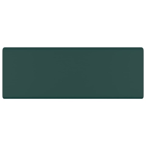 KWADRATOWA UMYWALKA Z PRZELEWEM MATOWA CIEMNOZIELONA 41X41CM