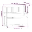 ŁAWKA BIAŁA 112,5X51,5X96,5CM LITE DREWNO SOSNOWE