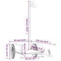 PRZYCZEPKA ROWEROWA CZARNA 126X63X34CM ŻELAZNA