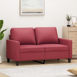 2-OSOBOWA SOFA WINNA CZERWIEŃ 120CM SZTUCZNA SKÓRA
