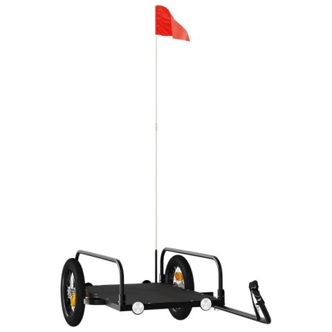 PRZYCZEPKA ROWEROWA CZARNA 122X53X31CM ŻELAZNA