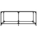 STOLIK KAWOWY ZE SZKLANYM BLATEM 98,5X50X40CM STAL