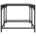 STOLIK KAWOWY ZE SZKLANYM BLATEM 98,5X50X40CM STAL
