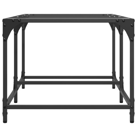 STOLIK KAWOWY ZE SZKLANYM BLATEM 98,5X50X40CM STAL