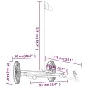 PRZYCZEPKA ROWEROWA CZARNA 135X68X37CM ŻELAZNA