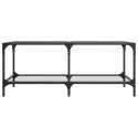 STOLIK KAWOWY ZE SZKLANYM BLATEM 98,5X50X40CM STAL