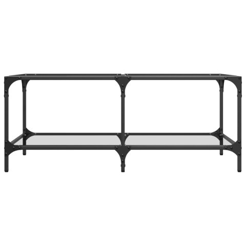 STOLIK KAWOWY ZE SZKLANYM BLATEM 98,5X50X40CM STAL