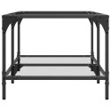 STOLIK KAWOWY ZE SZKLANYM BLATEM 98,5X50X40CM STAL