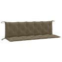 PODUSZKI NA ŁAWKĘ OGRODOWĄ 2 SZT. MELANŻ TAUPE 180X50X7CM