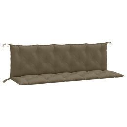 PODUSZKI NA ŁAWKĘ OGRODOWĄ 2 SZT. MELANŻ TAUPE 180X50X7CM