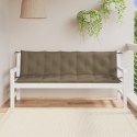 PODUSZKI NA ŁAWKĘ OGRODOWĄ 2 SZT. MELANŻ TAUPE 180X50X7CM