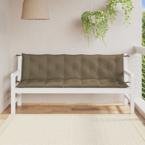 PODUSZKI NA ŁAWKĘ OGRODOWĄ 2 SZT. MELANŻ TAUPE 180X50X7CM