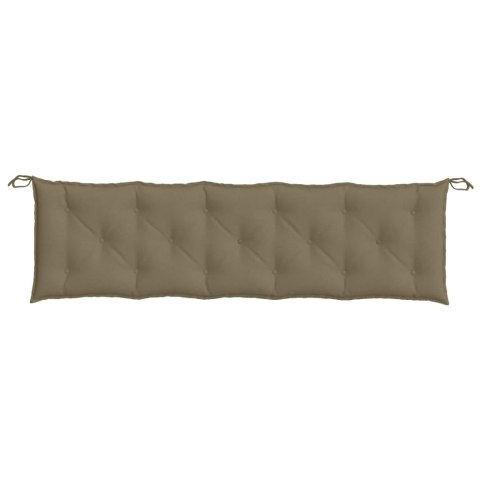 PODUSZKI NA ŁAWKĘ OGRODOWĄ 2 SZT. MELANŻ TAUPE 180X50X7CM
