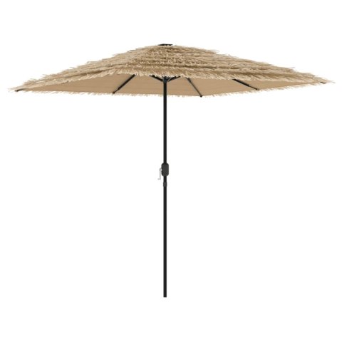 PARASOL OGRODOWY NA STALOWYM SŁUPKU BRĄZOWY 248X248X248CM