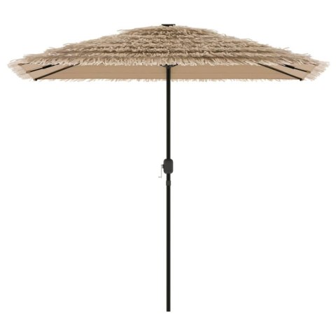 PARASOL OGRODOWY NA STALOWYM SŁUPKU BRĄZOWY 248X248X248CM