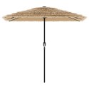 PARASOL OGRODOWY NA STALOWYM SŁUPKU BRĄZOWY 248X248X248CM