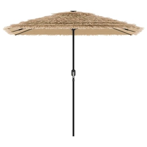 PARASOL OGRODOWY NA STALOWYM SŁUPKU BRĄZOWY 248X248X248CM