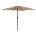 PARASOL OGRODOWY NA STALOWYM SŁUPKU BRĄZOWY 248X248X248CM