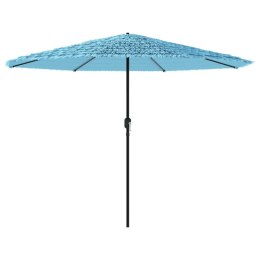 PARASOL OGRODOWY NA STALOWYM SŁUPKU NIEBIESKI 388X388X248CM