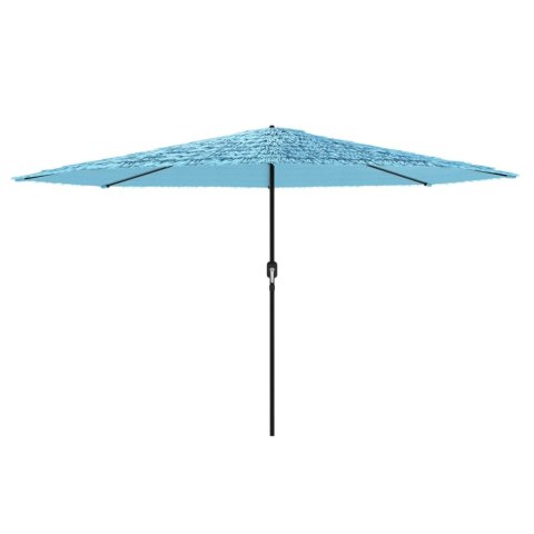 PARASOL OGRODOWY NA STALOWYM SŁUPKU NIEBIESKI 388X388X248CM