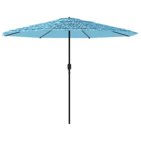 PARASOL OGRODOWY NA STALOWYM SŁUPKU NIEBIESKI 388X388X248CM